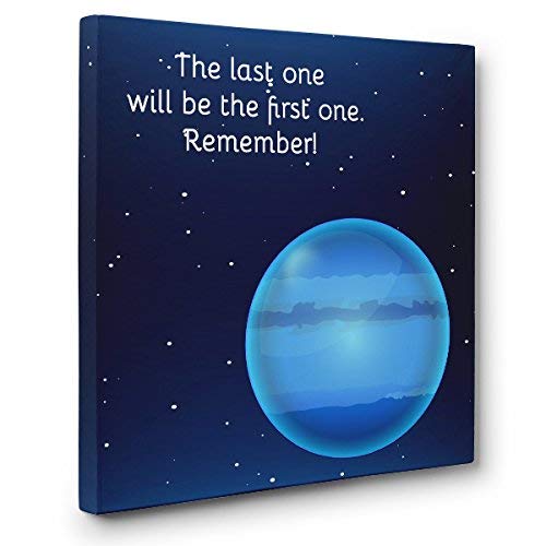 Cute Neptune Canvas Wall Art - Space Themed Home Decor for Living Room, Bedroom & Office