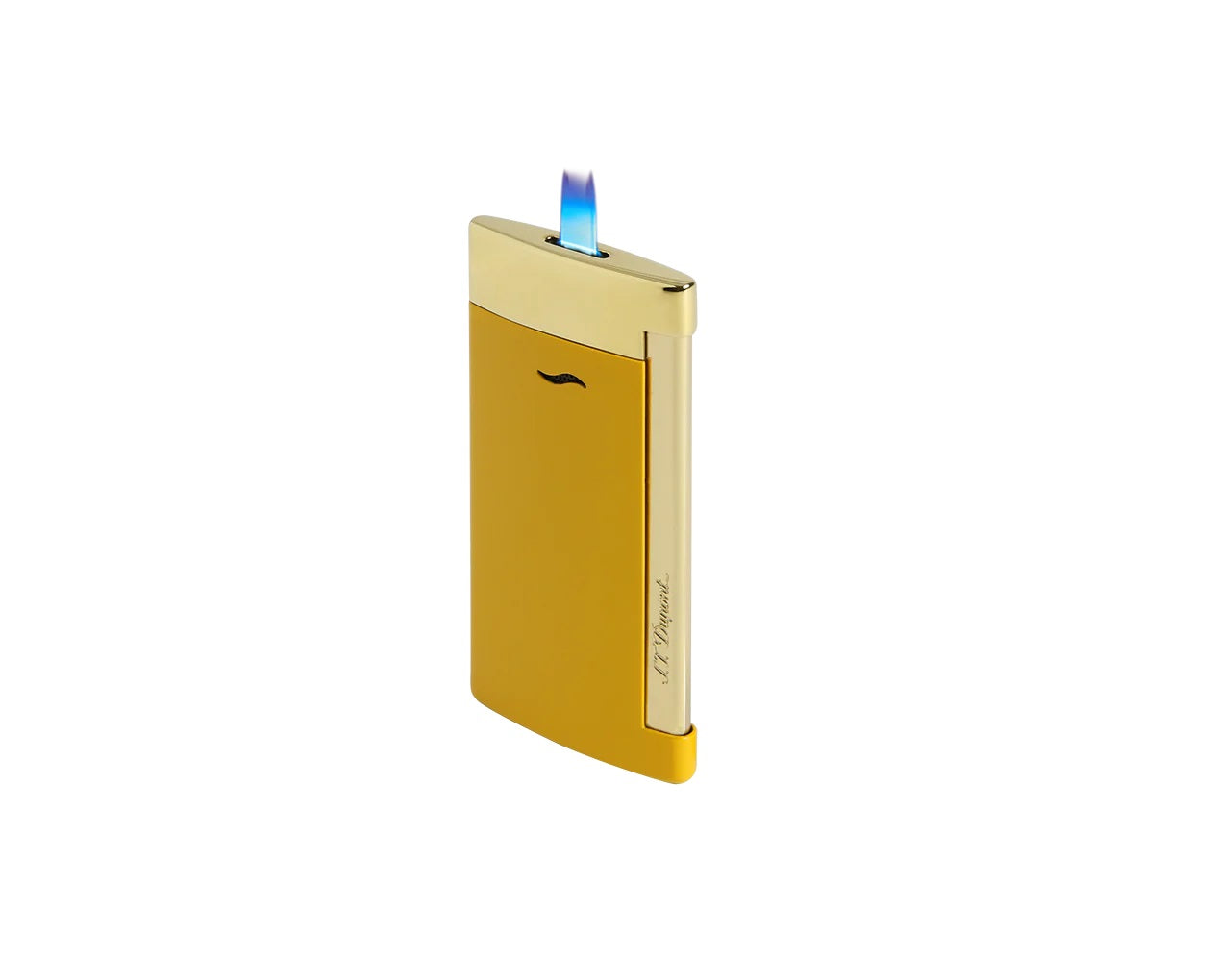 S.T. Dupont Slim 7 Matte Honey & Gold Flat Flame Lighter - Premium Luxury Cigar & Cigarette Accessory for Smoking Enthusiasts | Perfect for Gifts, Travel & Special Occasions