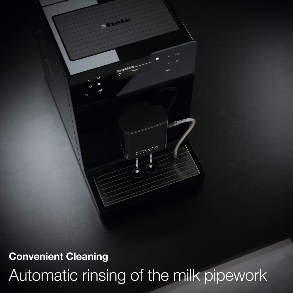 Miele CM 5310 Silence Automatic Coffee Maker - OneTouch for Two, AromaticSystem, Coffee Pot & Cleaning Programs - Obsidian Black | Perfect for Home & Office Use