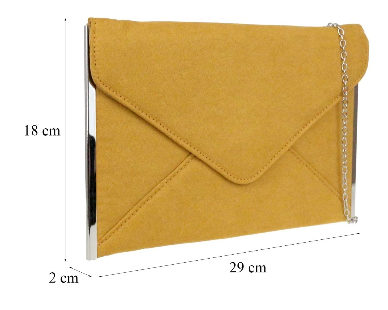 Stylish Women's Faux Suede Clutch Bag - Elegant Plain Handbag for Evening Parties, Weddings & Date Nights