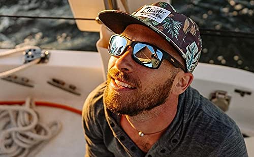 Revo Polarized Sunglasses for Men & Women - UV Protection, Rectangle Wrap Frame - Perfect for Driving, Running, and Outdoor Activities