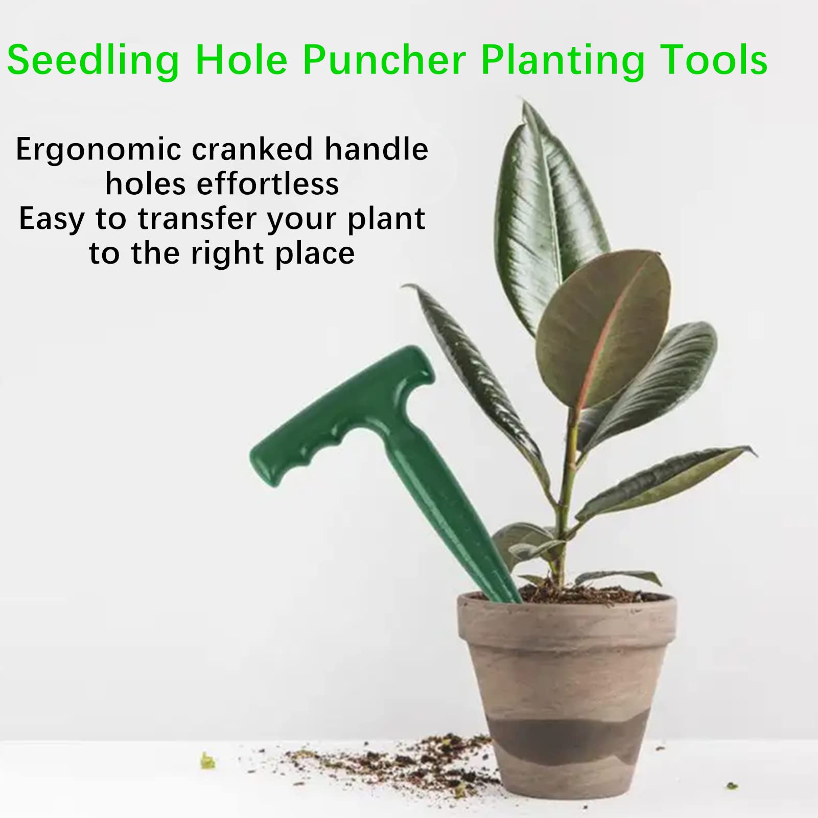 **Premium Dibber Bulb Planter - Seedling Planting & Transplanting Tool with Ergonomic Grip - Perfect for Gardening, Bulb Planting & Seed Starting - Ideal for Home Gardeners & Professional Landscapers**    *(Use Cases: Planting bulbs, transplanting seedlings, creating holes for seeds, gardening tasks, flower beds, vegetable gardens, and indoor plant care.)*