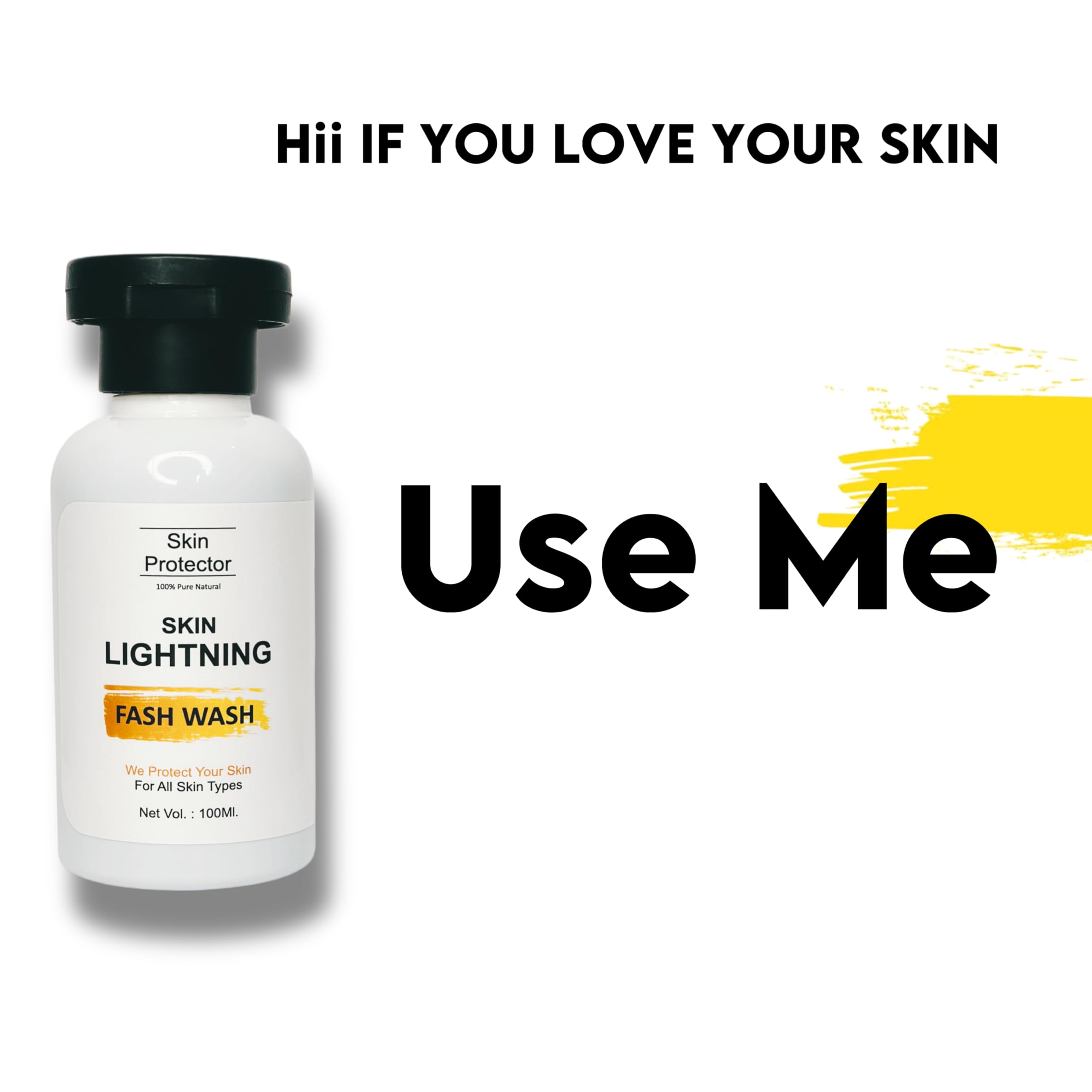 Skinprotector Skin Brightening Face Wash - 100% Pure & Natural | Dark Spot Remover, Acne Treatment & Under Eye Circle Reducer | Whitening Formula for Face & Dark Knuckles | Gentle Daily Cleanser for Radiant Skin