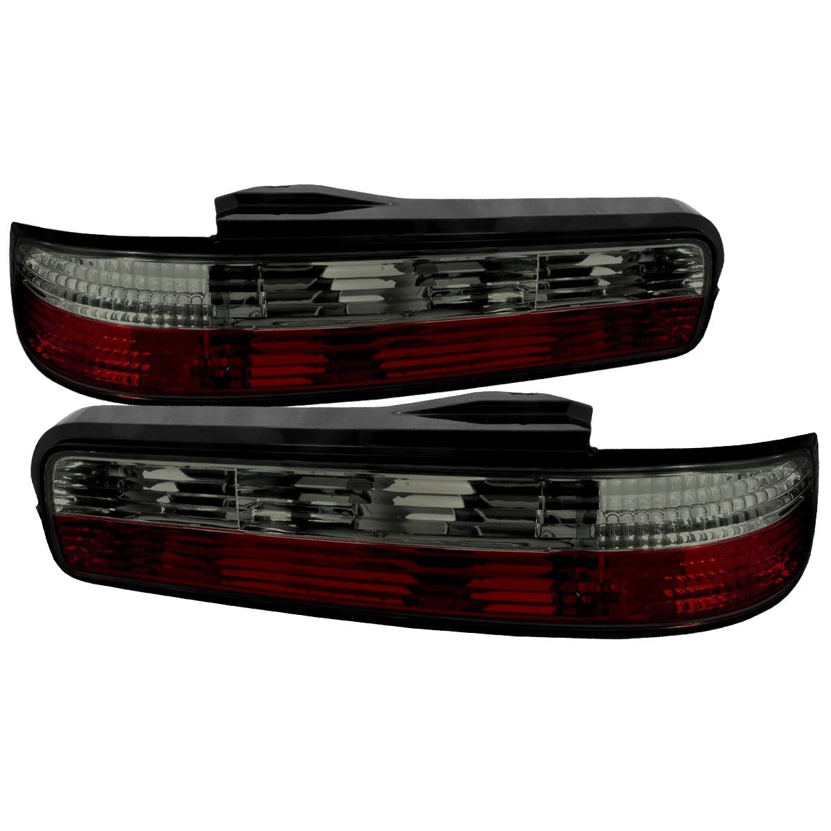 Smoked Red Tail Lights for 1989-1994 Nissan 240SX S13 2-Door Coupe - Tinted Brake Lamps - Upgrade Your JDM Style for Night Cruising & Car Meets