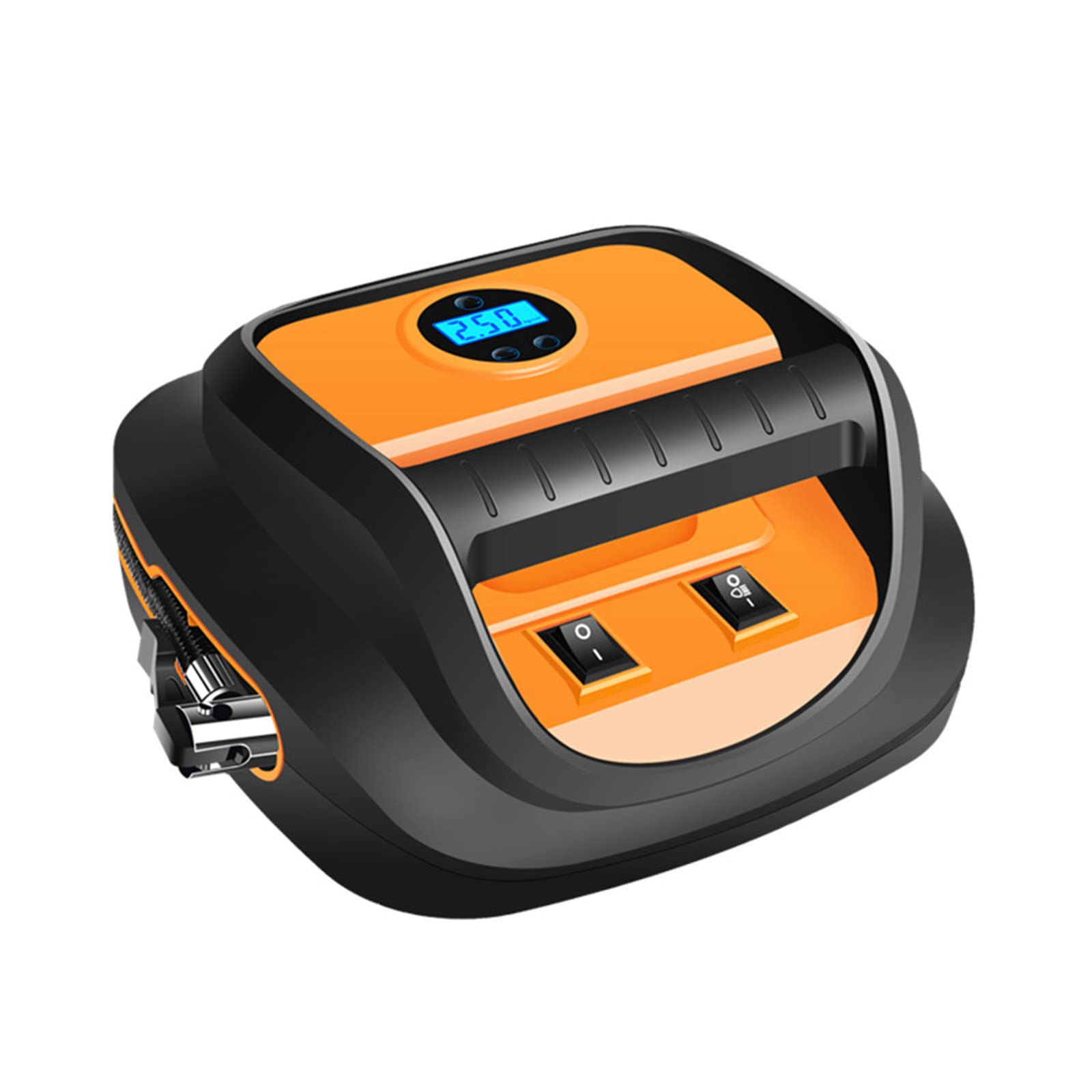 Portable Electric Car Tire Inflator with Digital Pressure Gauge & LED Light - 12V Auto Tire Pump for Cars, SUVs, Bikes - Household & Emergency Roadside Maintenance Tool (Perfect for Travel, Camping & Winter Tires)