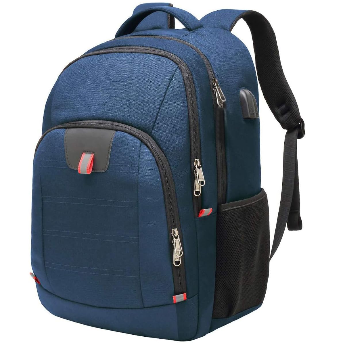 Della Gao Anti Theft Travel Laptop Backpack for Men & Women with USB Charging Port, Water Resistant Business Computer Bag Fits 17 Inch Laptop & Notebook, Blue - Perfect for Work, School & Travel