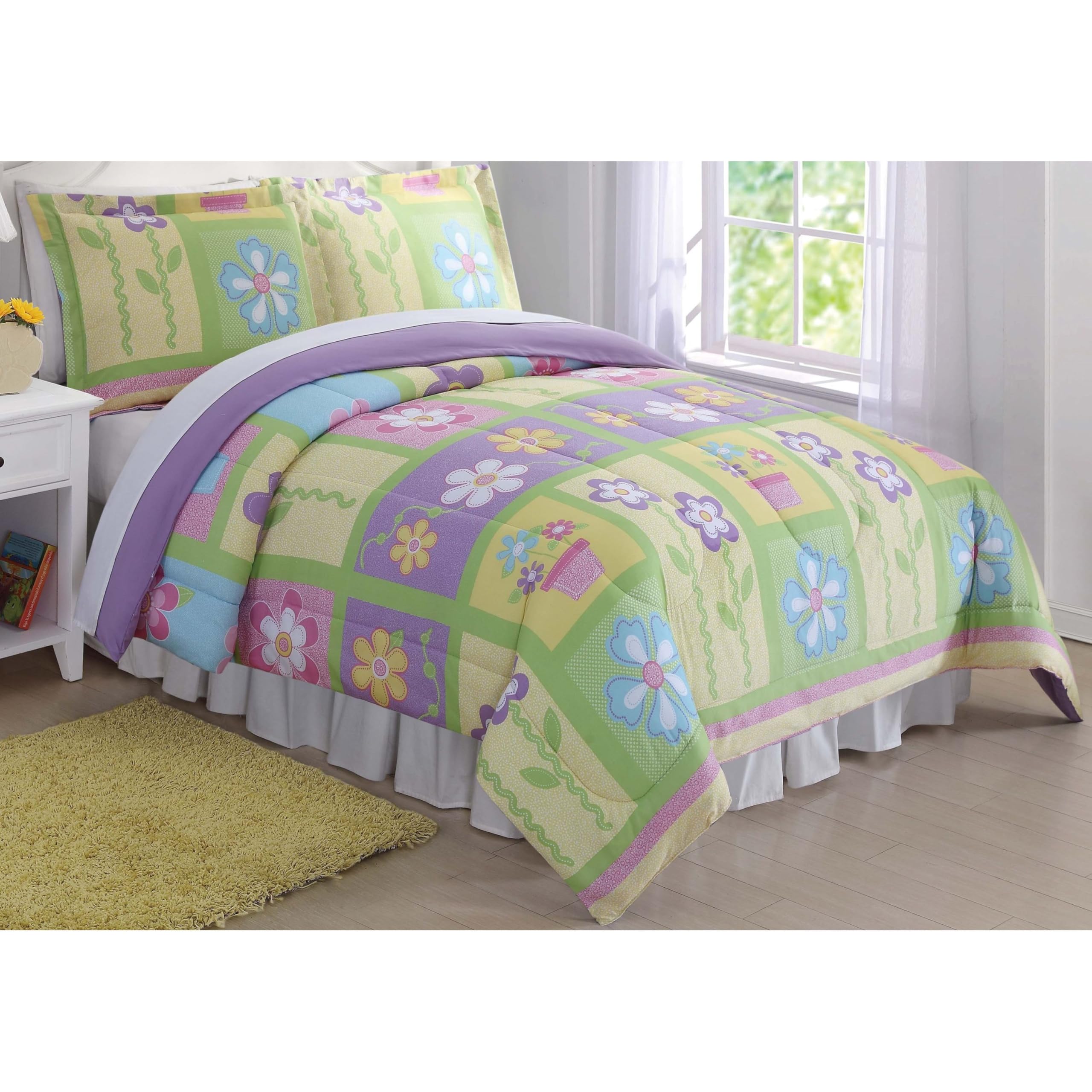 Sweet Helena Comforter Set - Twin Size 68x86 Inches, 2-Piece Bedding Set with Soft Microfiber - Perfect for Kids' Rooms, Guest Bedrooms & Dorm Decor