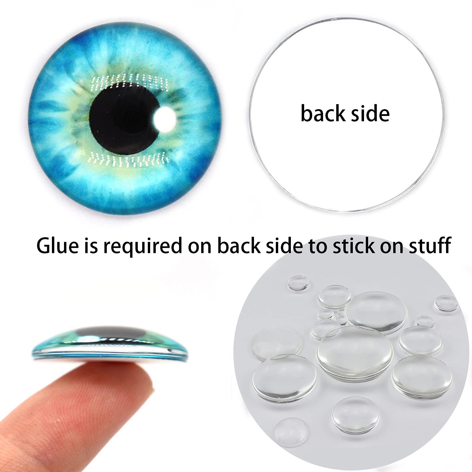 100PCS Dragon Eyes Glass Cabochons - 14MM Round Flat Back for DIY Jewelry Making, Clay Doll Sculptures, Craft Projects - Perfect for Fantasy Art, Cosplay Props, and Resin Decorations