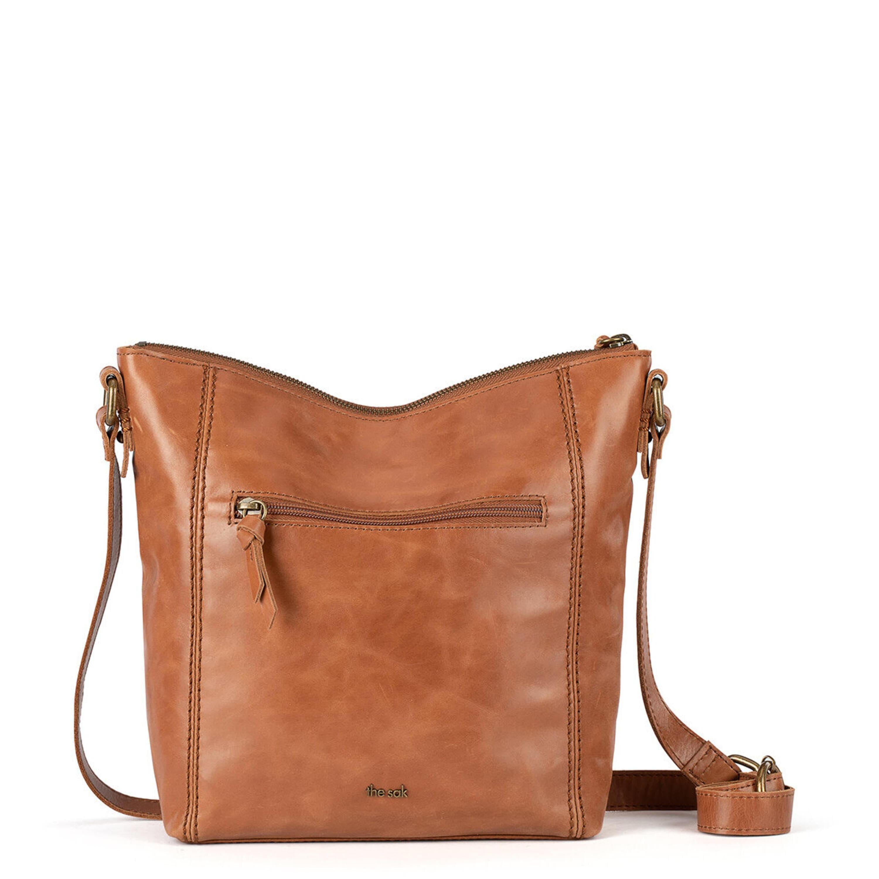 Ashland Crossbody Leather Bag - Tobacco Floral Embossed Purse for Women | Fashion Shoulder Bag for Daily Use, Travel & Shopping