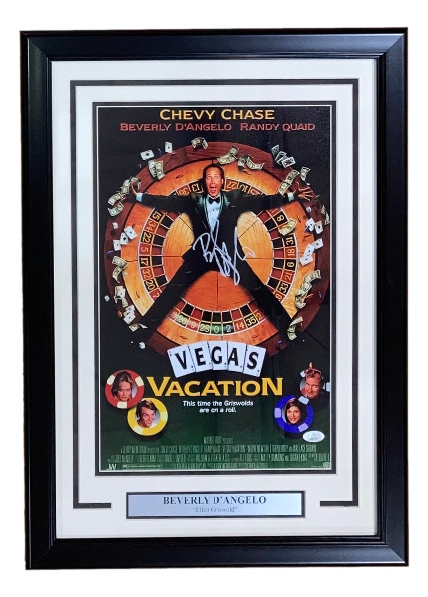 Beverly D'Angelo Autographed Framed 11x17 Photo - National Lampoon's Vegas Vacation Movie Memorabilia with JSA Certificate - Perfect for Movie Collectors, Home Theater Decor & Gift for Film Fans