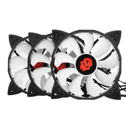 Coolmoon 3PCS 120mm RGB LED PC Cooling Fans with Remote Controller - 30000Hrs Lifespan, Adjustable Speed for Optimal Airflow - Perfect for Gaming PC, Computer Case & CPU Cooling Systems