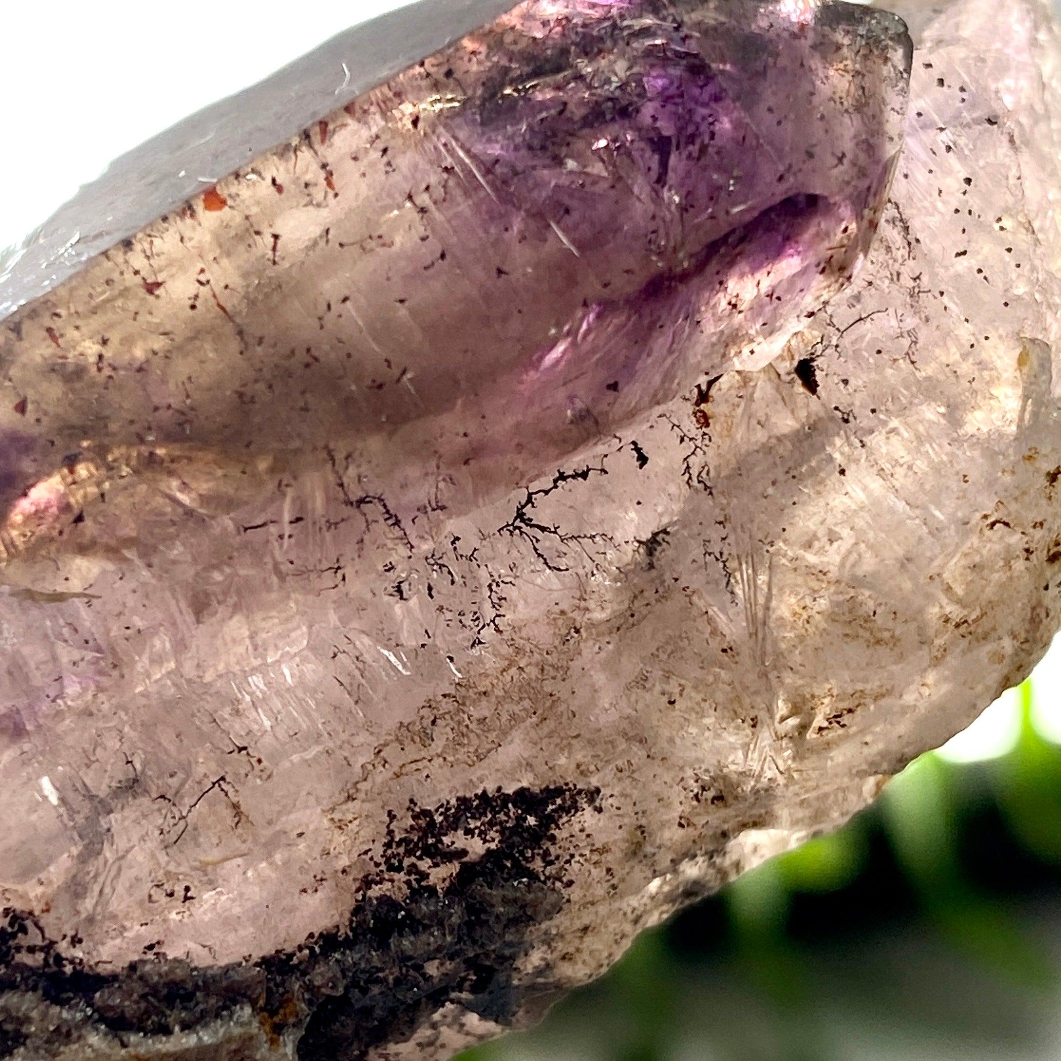 Natural Smokey Amethyst Quartz Crystal from Chiredzi, Africa - Healing Stone for Meditation, Yoga & Spiritual Growth (CR3176)