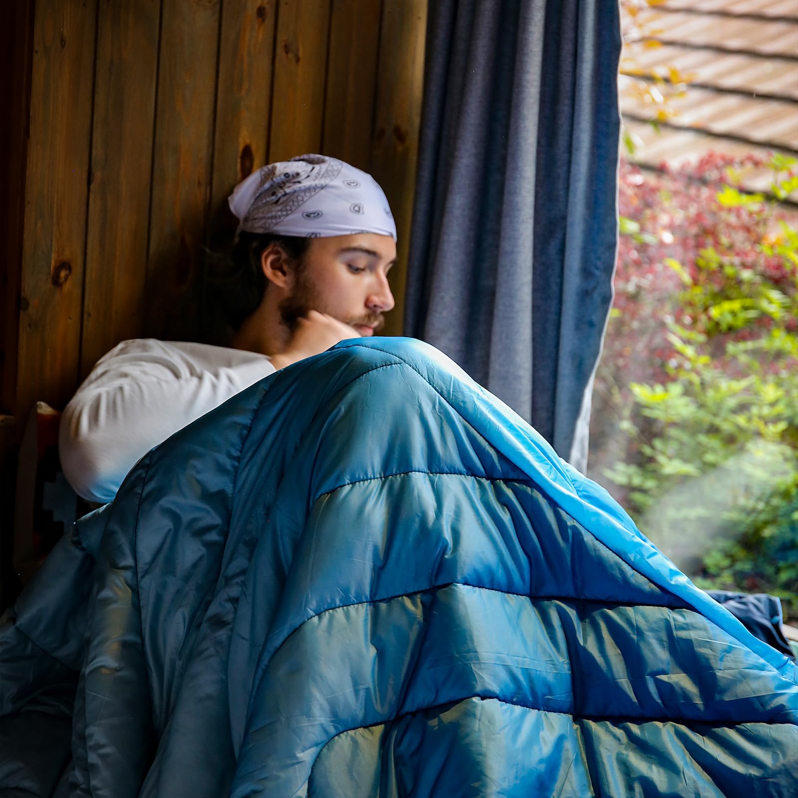 **Puffy Printed Camping Blanket - Lightweight, Packable Outdoor Blanket for Camping, Hiking, Picnics, Travel & Stadium Events - Perfect for Backpacking, Beach Days & Outdoor Adventures**