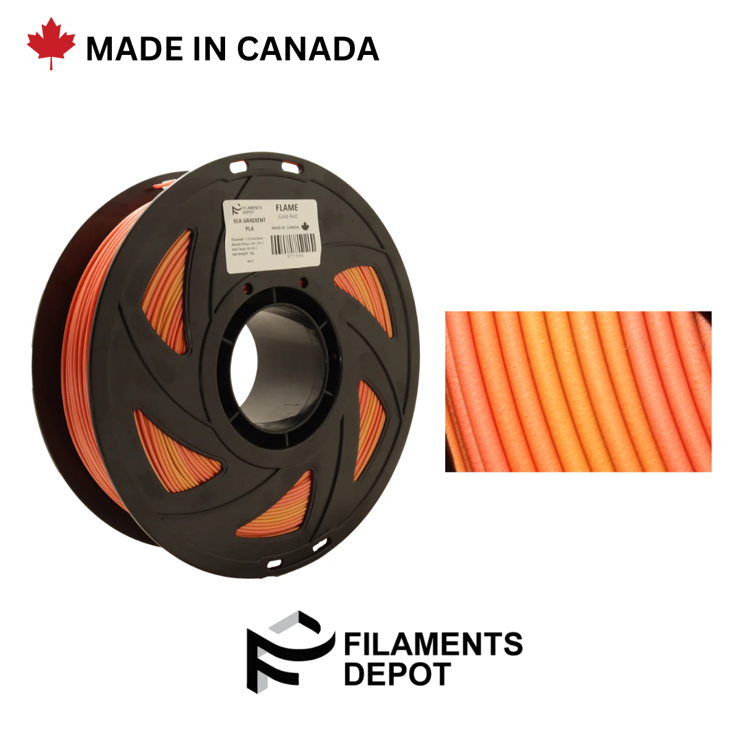 Filaments Depot Silk Gradient PLA 1.75mm 1kg Spool - Premium 3D Printer Filament in Various Colors for Smooth Printing, DIY Projects & Creative Models