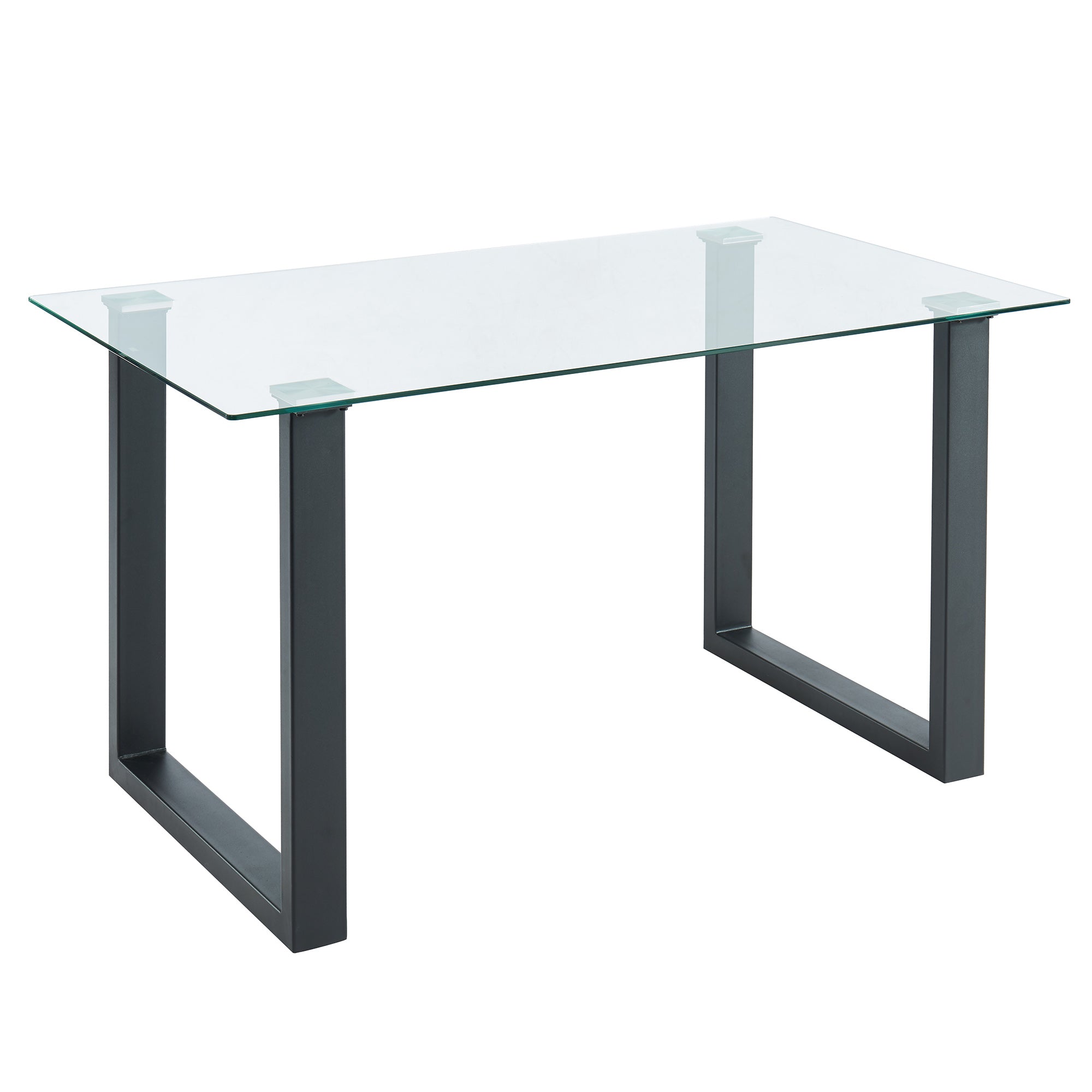 Premium Black Rectangular Dining Table with Sturdy Base - Modern & Elegant Home Furniture for Dining Room, Kitchen, or Office Space