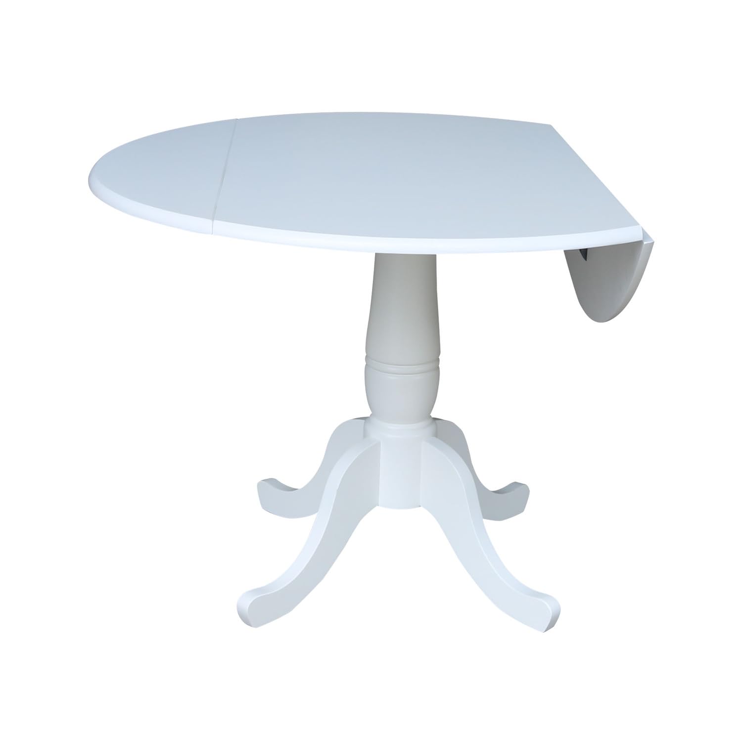 International Concepts 42-inch Round Dual Drop Leaf Pedestal Dining Table - 29.5