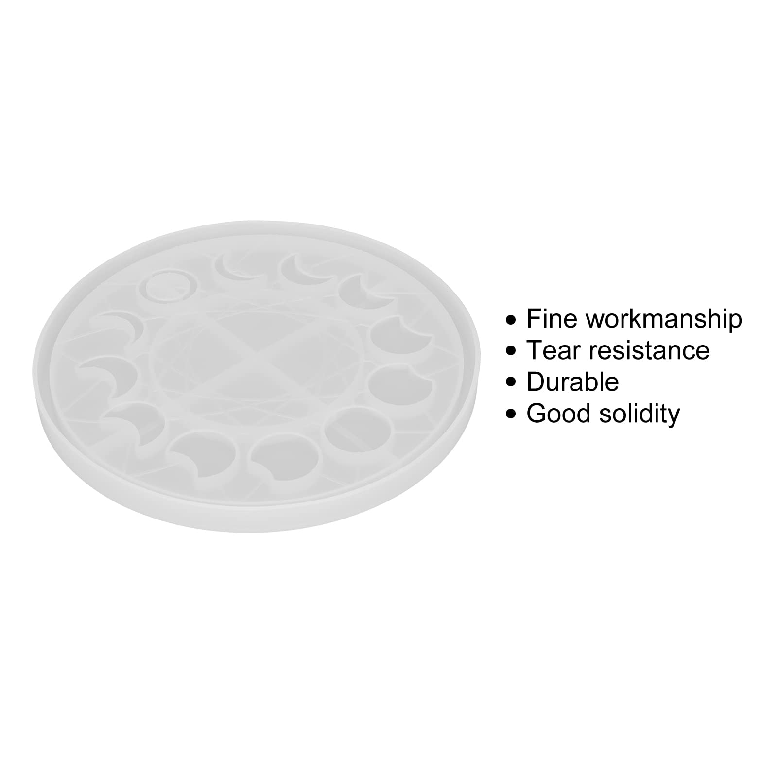 Moon Phase Tray - Lunar Eclipse Resin Jewelry Storage Box with Silicone Mold for DIY Crafts, Nail Art & Home Decor | Perfect for Organizing Rings, Earrings & Small Accessories on Vanity or Dresser