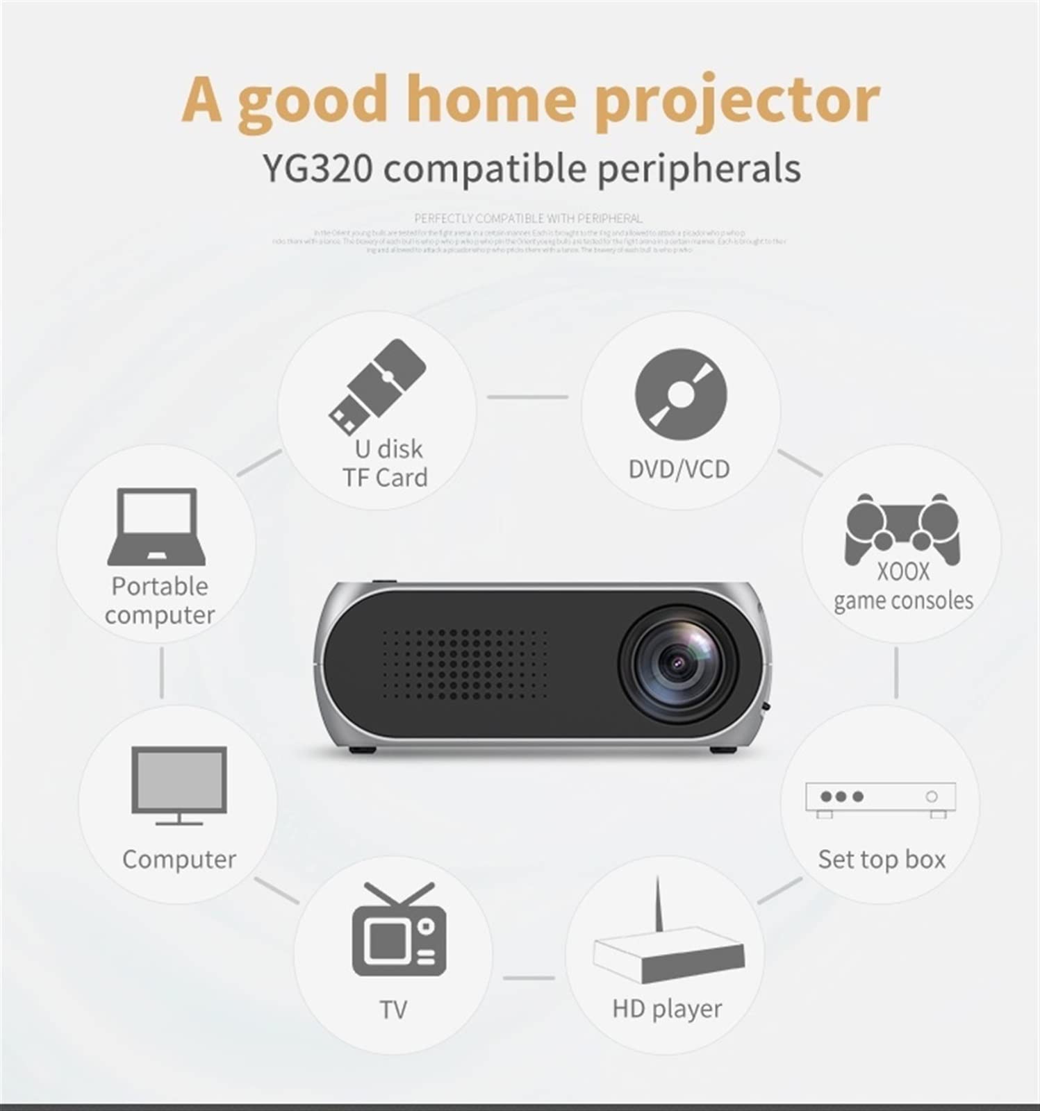 SVIOR Mini Projector - Portable HD 1080p LED Home Theater Projector with Smartphone Connectivity | Perfect for Movie Nights, Gaming & Outdoor Camping Entertainment