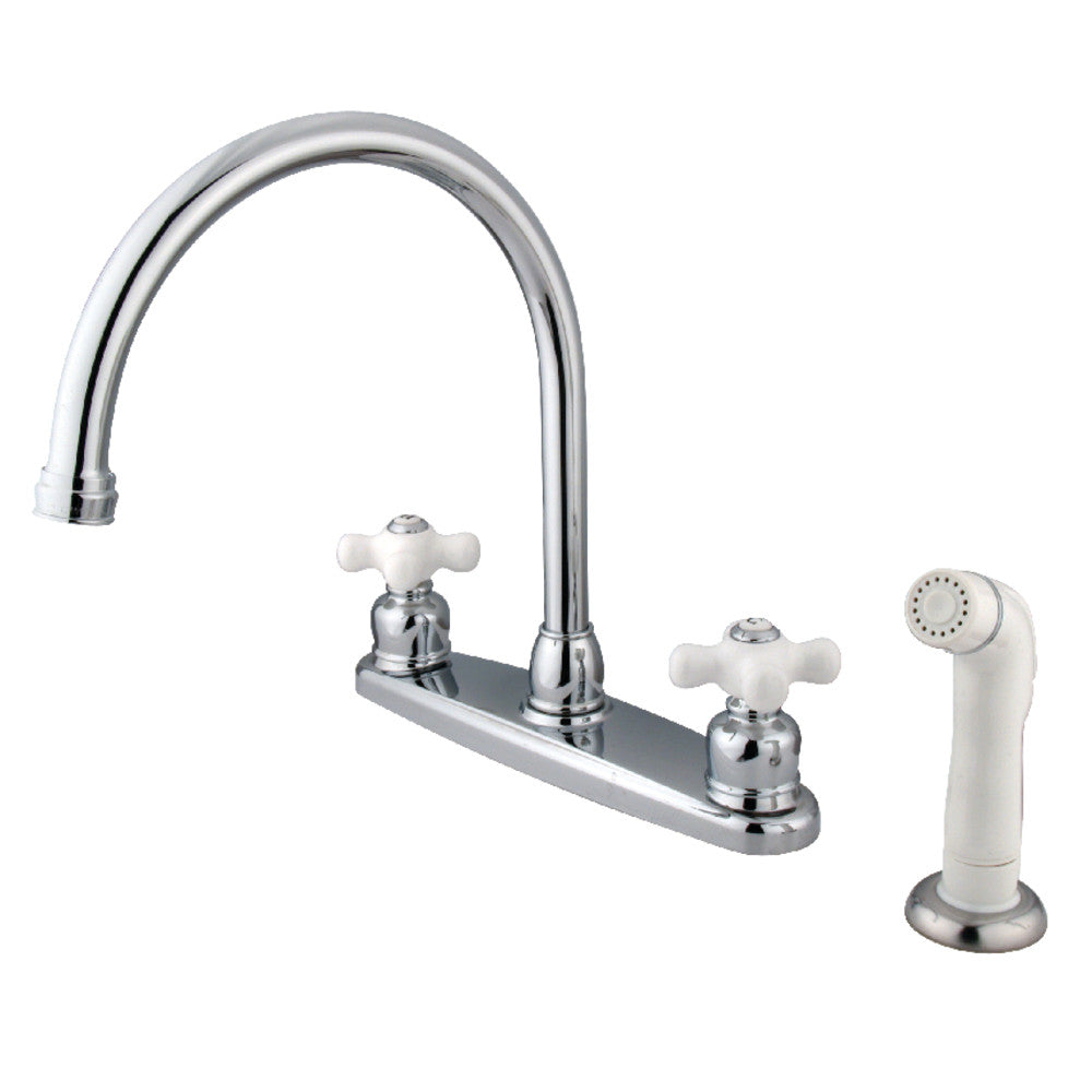 Kingston Brass KB721PX 8-Inch Centerset Vintage Kitchen Faucet - Classic Design for Farmhouse, Cottage & Traditional Style Kitchens