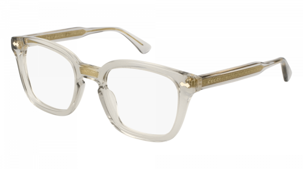 Gucci GG0184O Grey Clear Square Sunglasses for Women - UV Protection Fashion Eyewear for Outdoor Activities & Driving
