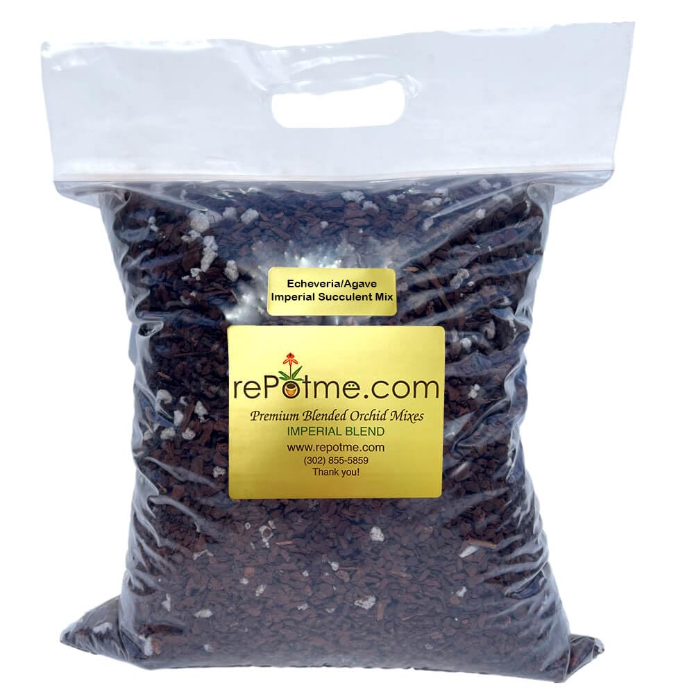 Premium rePotme Echeveria & Agave Succulent Potting Soil Mix - Imperial Blend Fast-Draining Organic Soil for Succulents, Cacti & Desert Plants (Mini Bag) - Perfect for Indoor Pots, Terrariums & Home Garden Planting