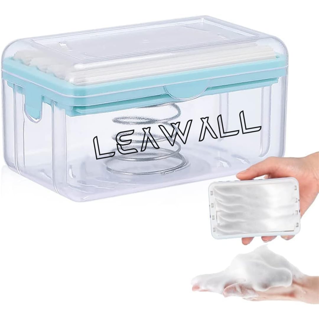 LEAWALL Easy Cloth Plastic Washing Soap Roller - Multi-Color Soap Dispenser with Lid & Roller (Pack of 1) - Perfect for Laundry, Hand Washing & Travel Use