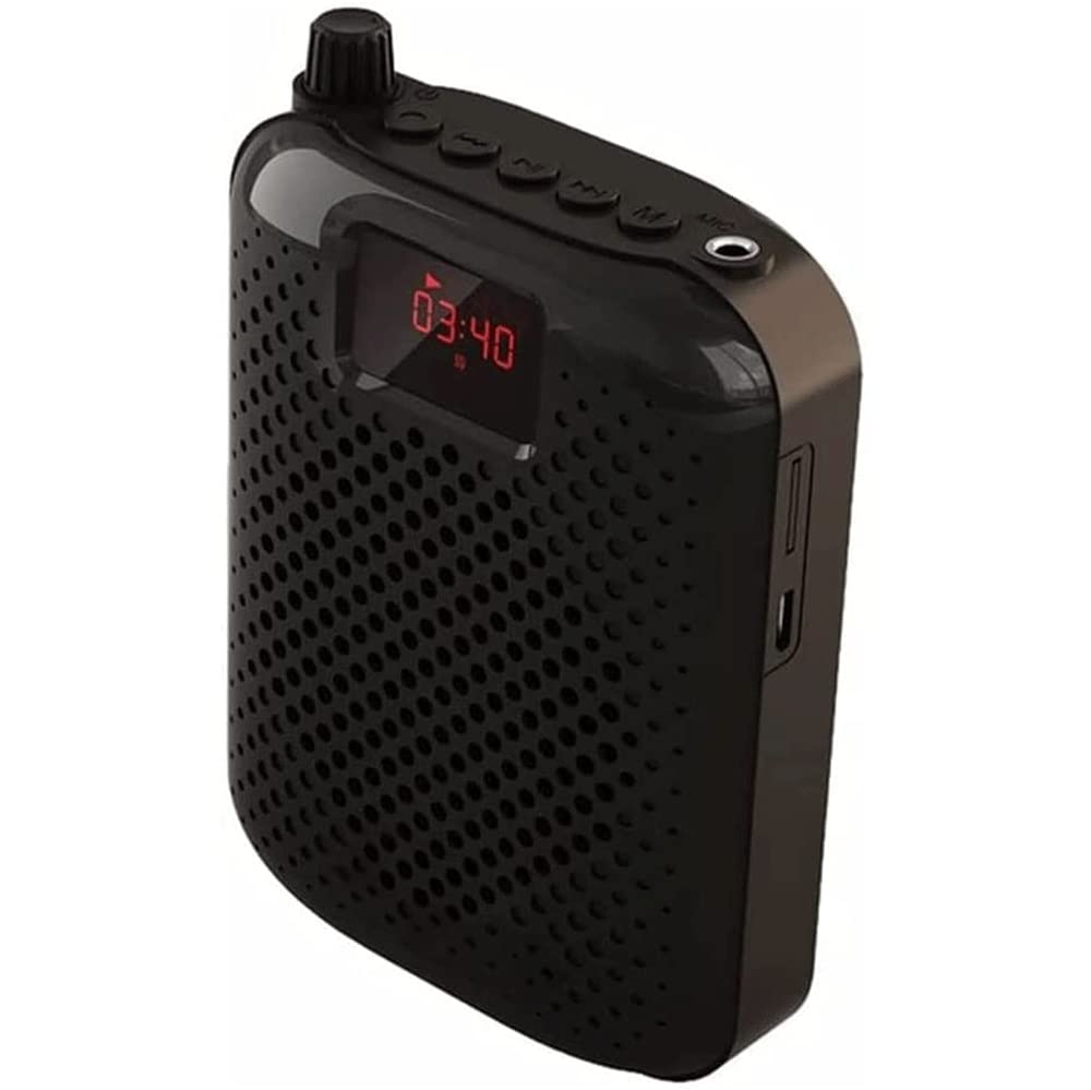 HAOSIZHEYU Portable Rechargeable Voice Amplifier with Wired Microphone - 15W Personal Speech Amplifier for Teachers, Meetings & Tour Guides | Lightweight & Hands-Free for Classroom, Presentations & Outdoor Activities