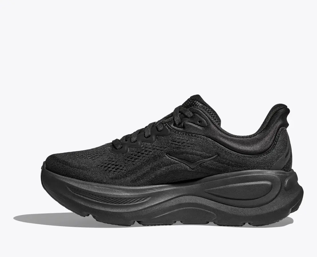 HOKA Men's Bondi 9 Wide Running Shoes - Black/Black | Cushioned Road Running & Walking Shoes for Men | Perfect for Marathon Training, Jogging & Everyday Comfort