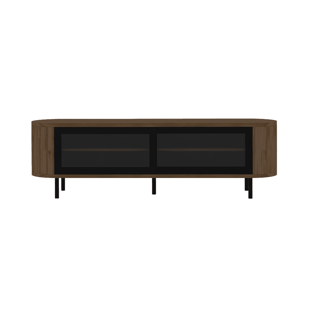 Montel 180cm TV Stand Console - Modern Entertainment Center for Living Room, Bedroom & Home Theater - Sturdy Wood Media Cabinet with Storage Shelves