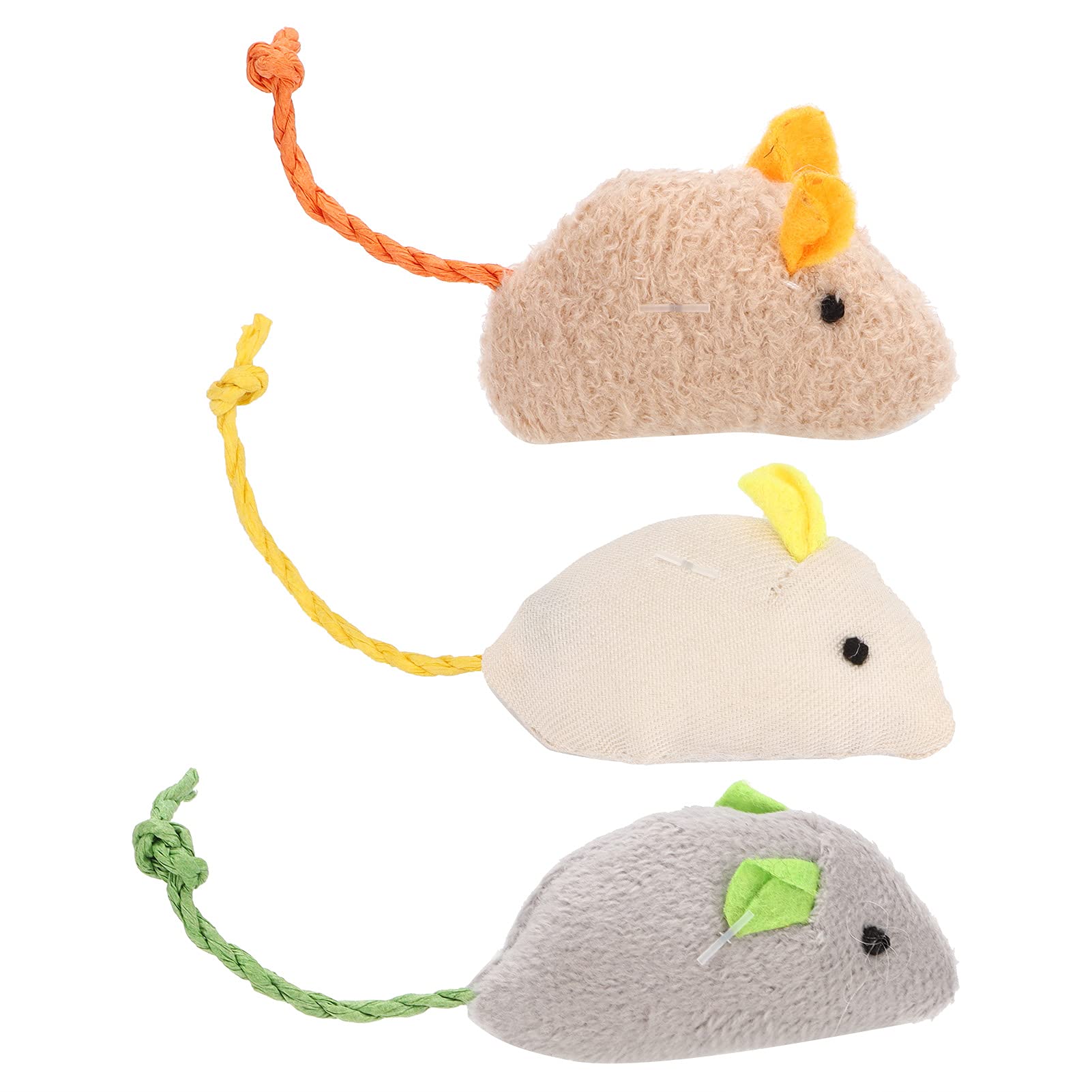 Tnfeeon 3Pcs Cat Toys Set - Realistic Plush Mice with Catnip, Chirping Sound & Chewable Design for Indoor Cats - Interactive Play & Exercise Toys for Kittens & Adult Cats (Perfect for Playtime, Training & Bonding)
