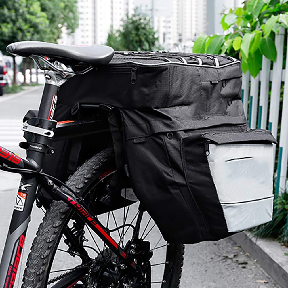 45L Waterproof Bike Rack Bag - Rear Bicycle Trunk Seat Duffel Bag for Mountain, Road & Folding Bikes | Durable Bilateral Storage with Weatherproof Design | Perfect for Commuting, Touring & Outdoor Adventures