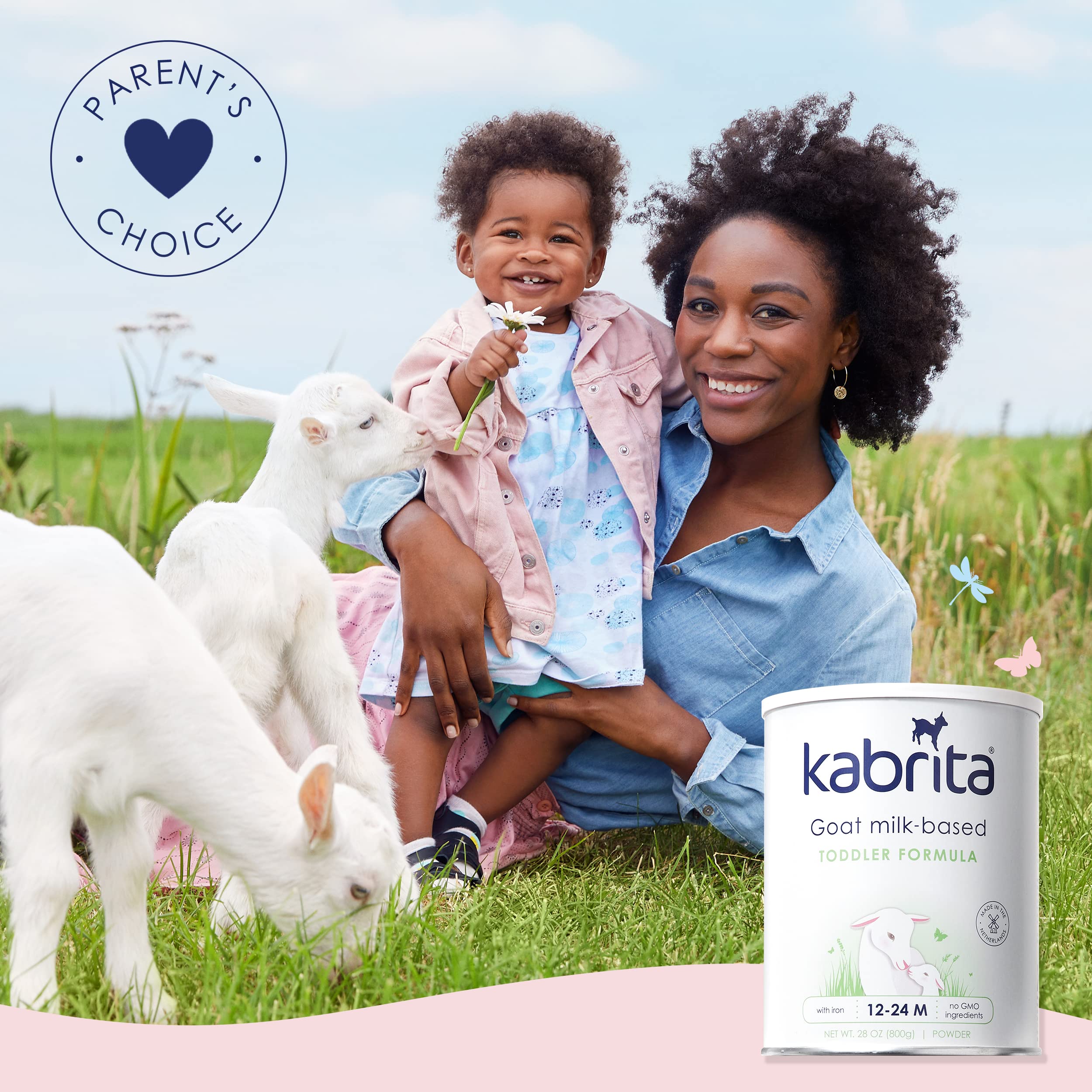 Kabrita Goat Milk Toddler Formula for 12-24 Months - Non-GMO Baby Formula with Vitamin C, D, Iron & DHA - Gentle Digestion for Sensitive Tummies - Supports Gut Health & Better Sleep - 28oz (6-Pack) - Perfect for Daycare, Travel & Nighttime Feeding
