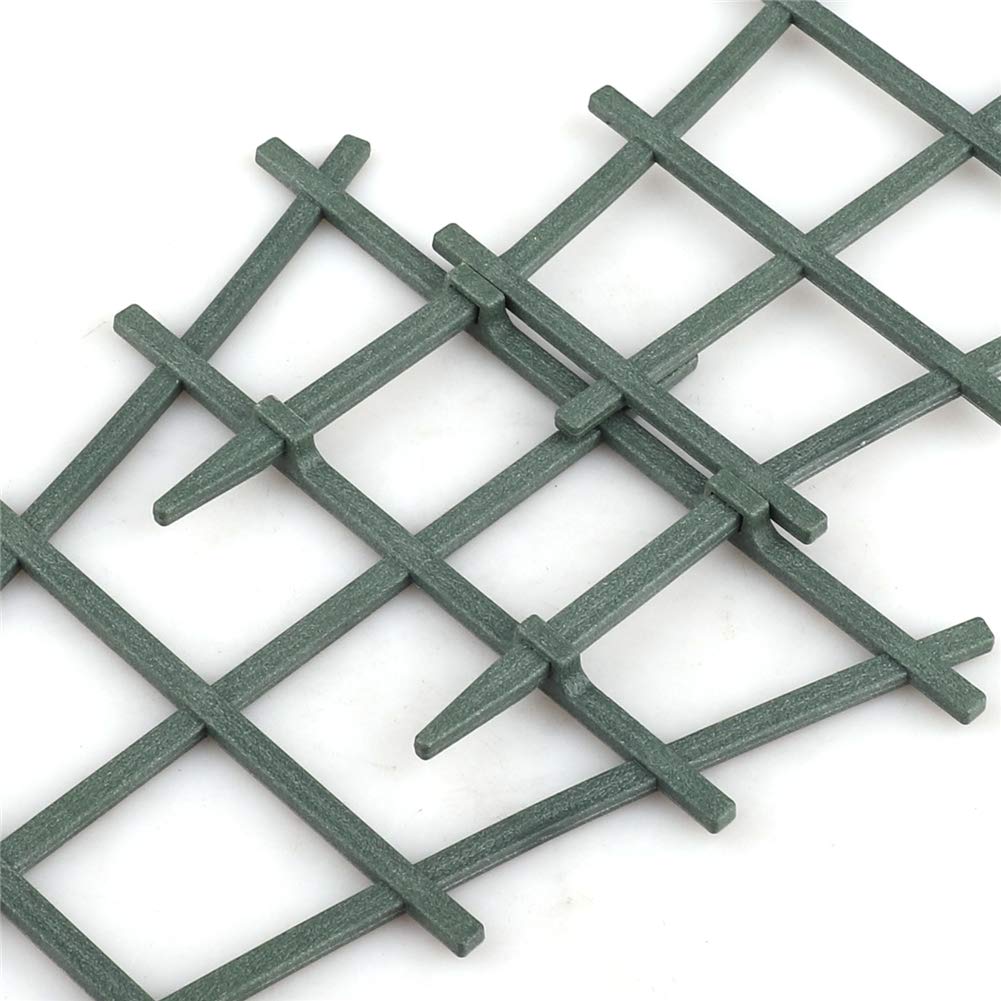 6 Pack Dark Green Plastic Stackable Plant Climbing Trellis - DIY Garden Plant Support for Potted Flowers, Vegetables & Vines | Perfect for Courtyard Gardens, Balconies & Indoor Plants
