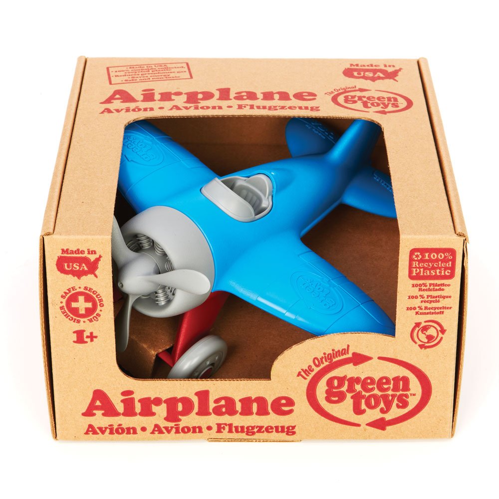 Green Toys Airplane - BPA & Phthalate-Free Blue Airplane Toy for Kids | STEM Learning Toy to Teach Aeronautical Concepts & Improve Fine Motor Skills | Perfect for Pretend Play, Classroom Education & Toddler Developmental Activities