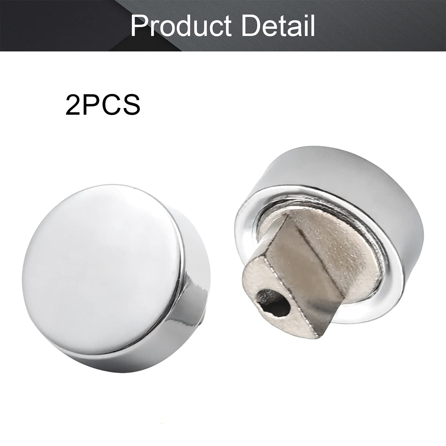 MroMax 2PCS Zinc Alloy Mirror Clips - Heavy Duty Glass Clip Holder for 6mm-7mm Thick Mirrors with Bright Surface | Perfect for Bathroom, Bedroom, and Vanity Mirror Installation
