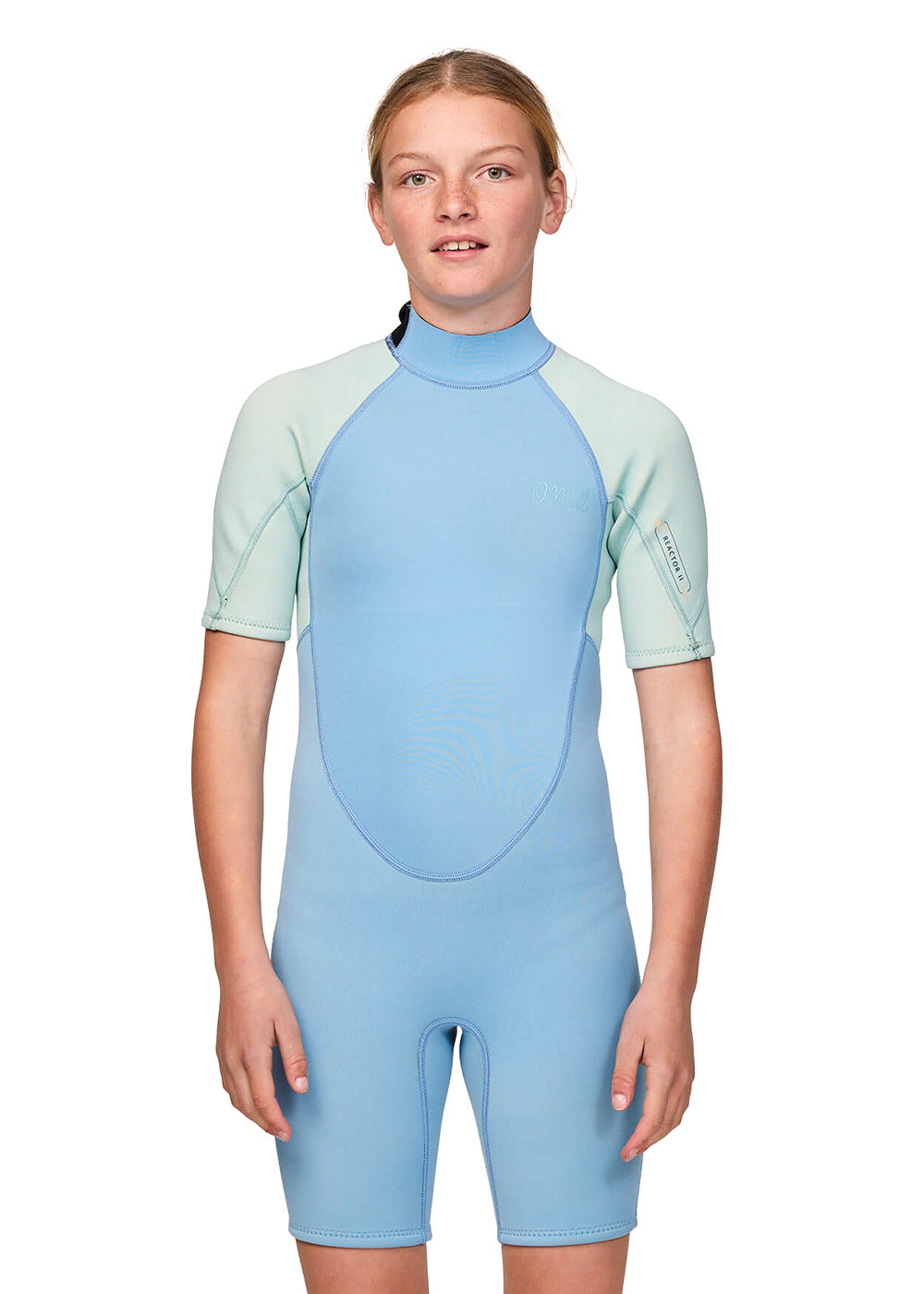 ONeill Girls Reactor 2mm Back Zip Spring Suit Wetsuit for Kids - Youth Surfing, Swimming & Water Sports