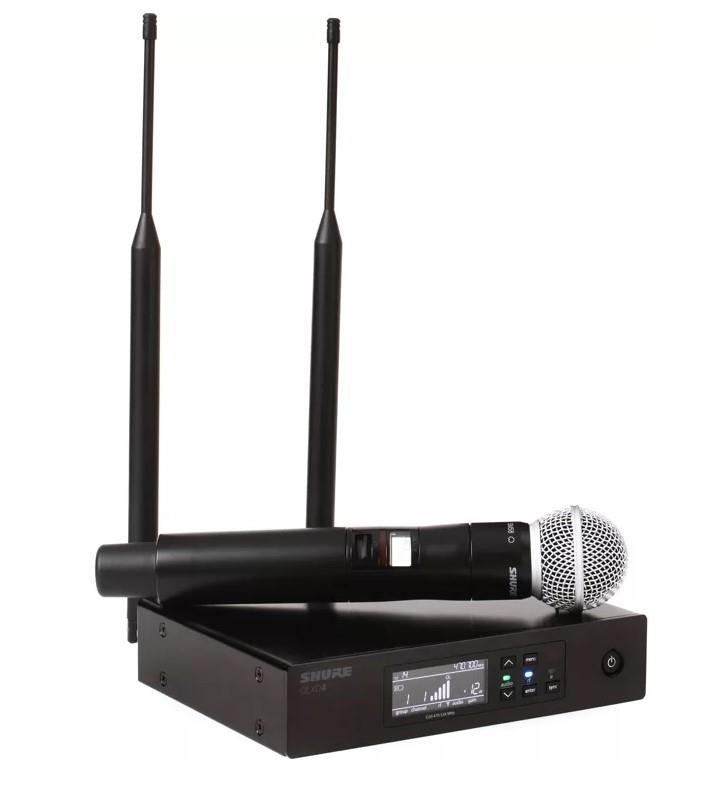 Shure QLXD Wireless Microphone System with QLXD2/SM58 Handheld Transmitter - Professional Vocal & Live Performance Mic for Singers, Presenters, and Public Speakers
