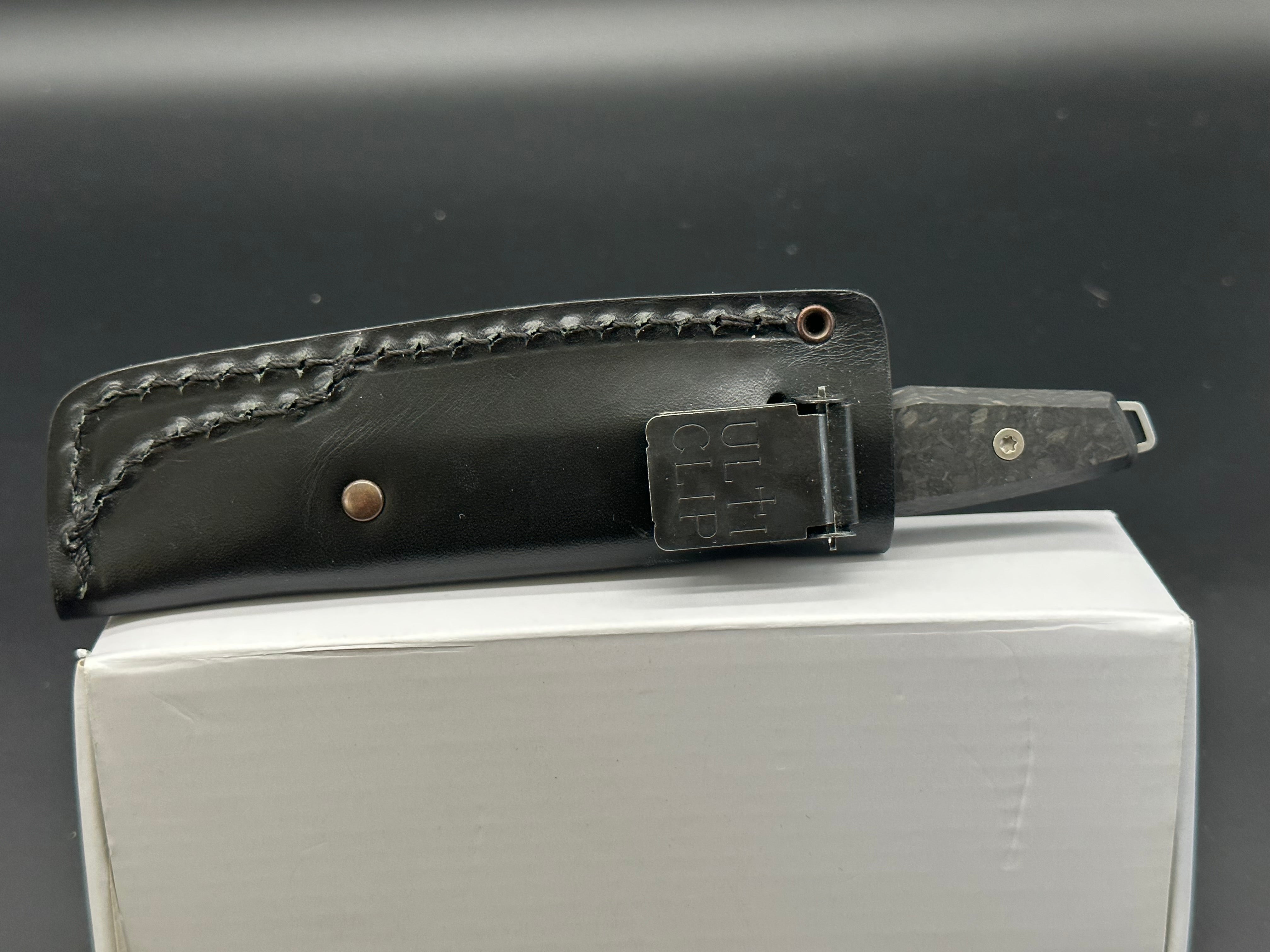 Boker AK1 Fixed Blade Knife - Carbon Fiber Handle & RWL34 Steel - Hunting, Camping, Survival, and Outdoor Activities