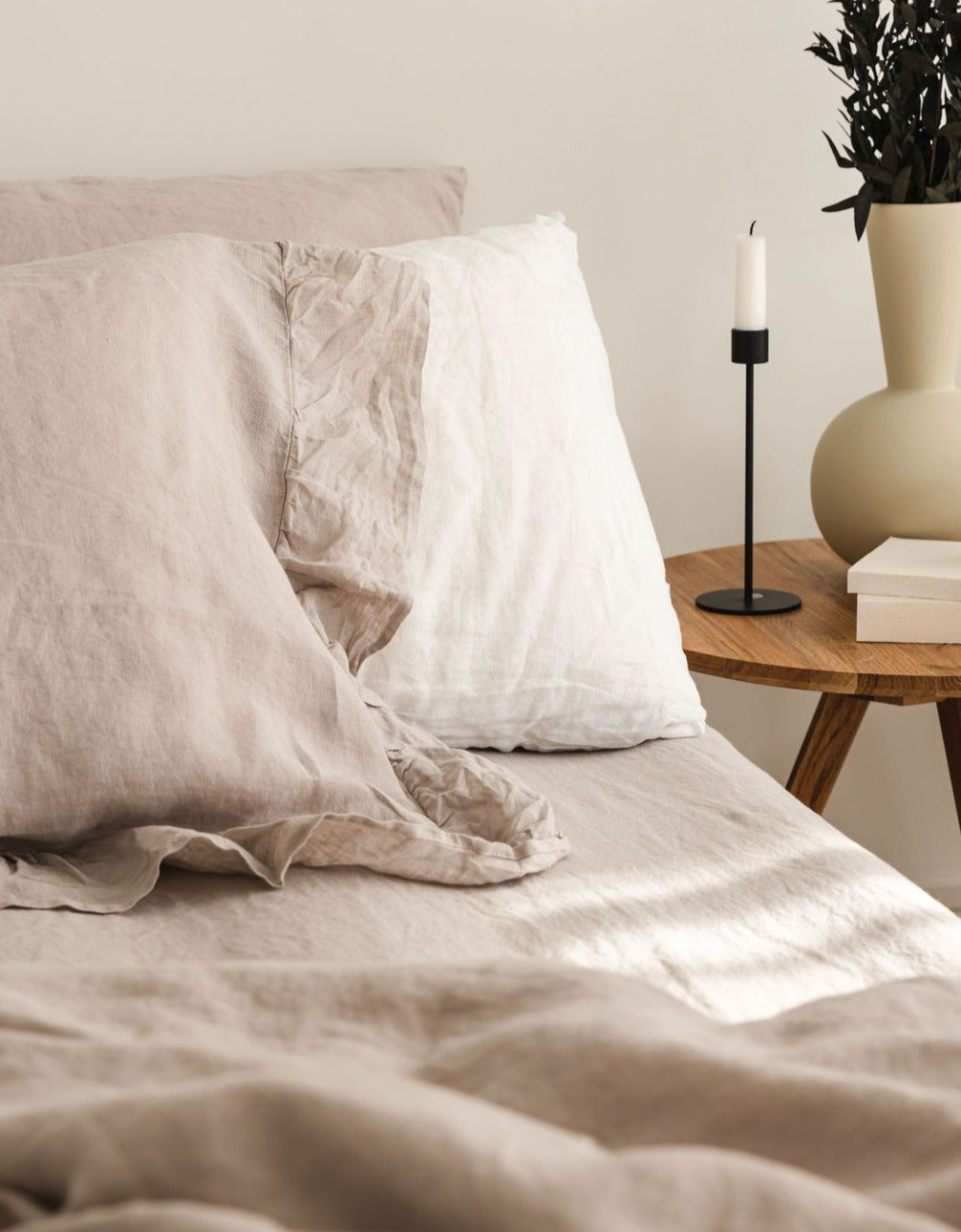 Breeze Linen Duvet Cover Set - Sand Beige 100% Natural Breathable Bedding for Summer & All Seasons | Perfect for Master Bedroom, Guest Room & Vacation Homes