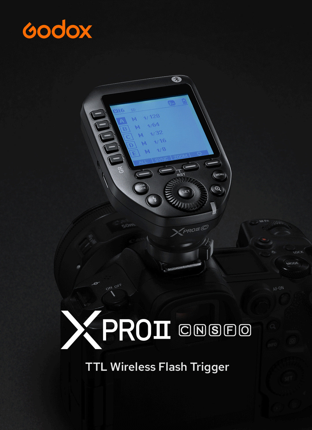Godox XProII Wireless Flash Trigger for Canon Cameras - Perfect for Studio Photography, Outdoor Shoots & Event Coverage