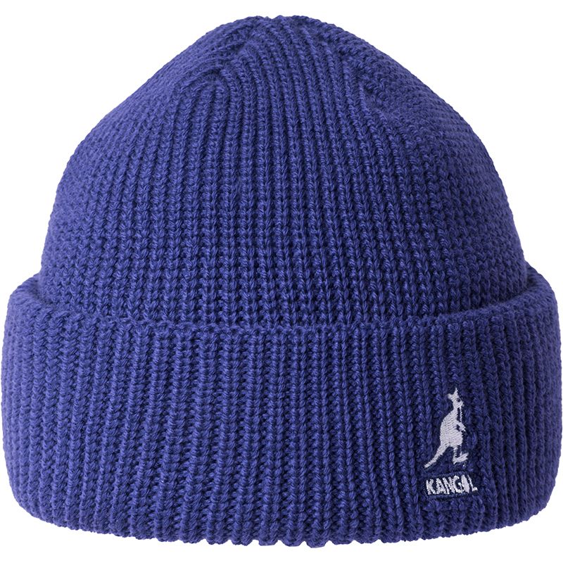 Kangol Cardinal 2 Way Beanie Hat for Men & Women - Warm Winter Knit Skull Cap with Fold-Up Brim in Starry Blue - Perfect for Skiing, Snowboarding & Outdoor Activities