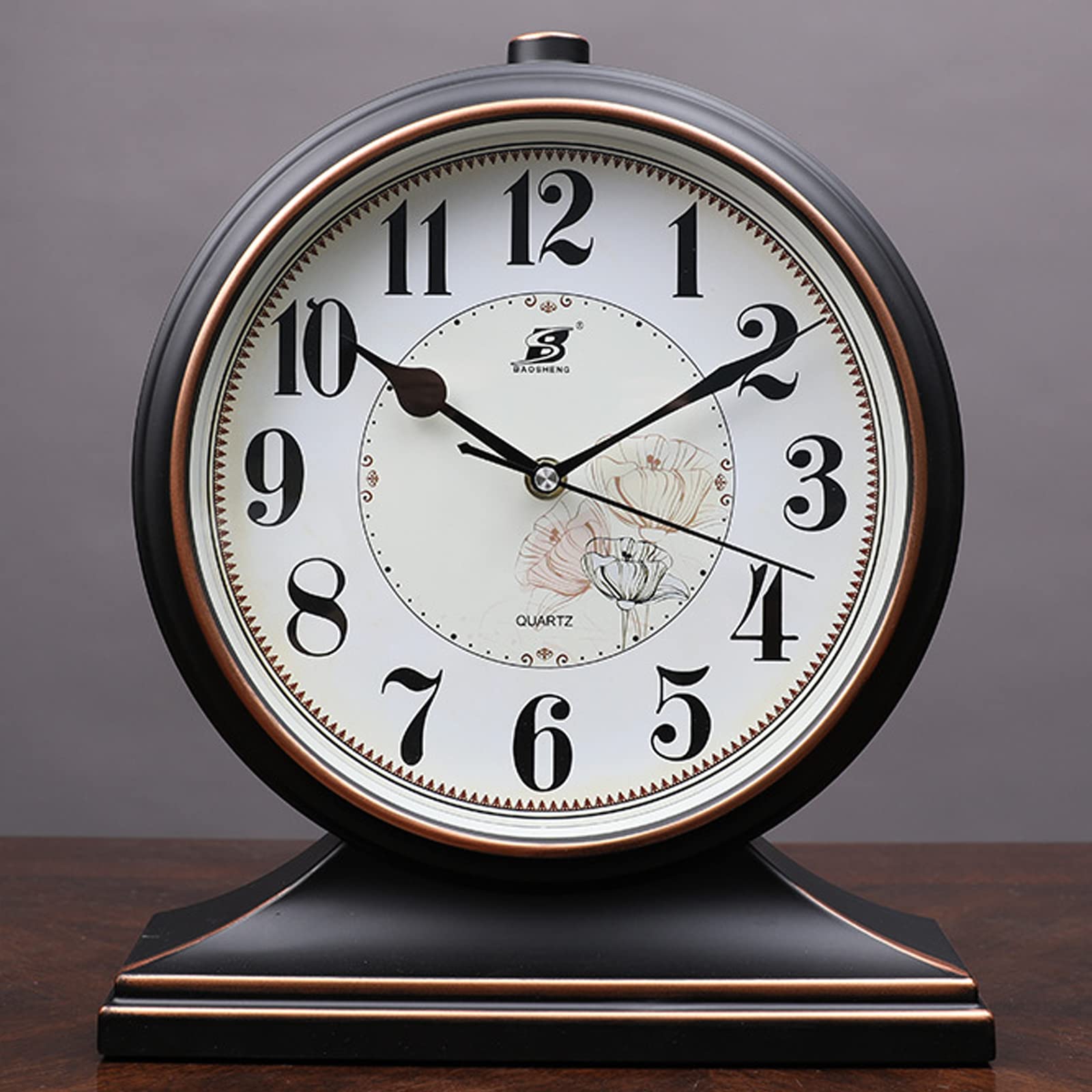 Large Digital Desk Clock - Easy to Read, Silent, Retro European Style - Perfect for Office, Bedroom, Living Room & Bookshelf (Black) | Ideal for Home, Office & Gift Giving