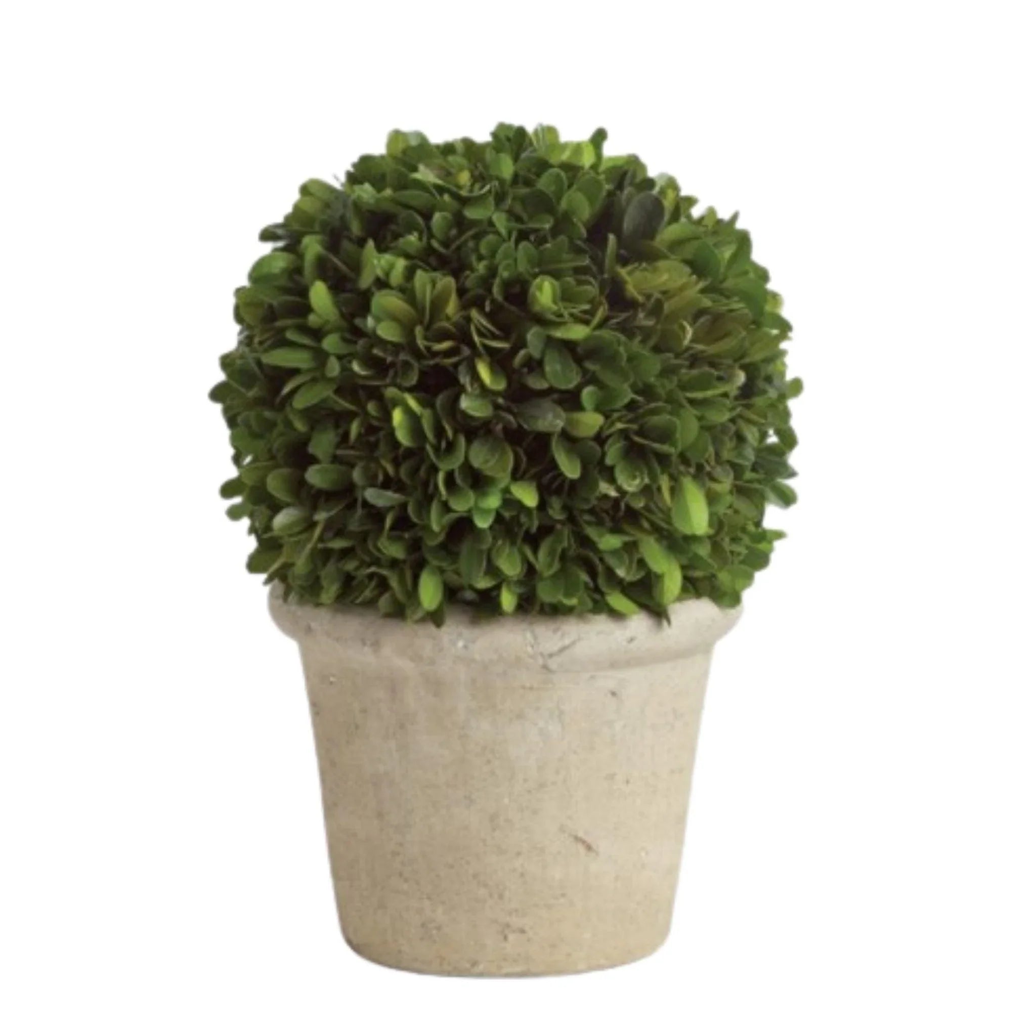 Artificial Boxwood Topiary Ball in Decorative Pot - Realistic Faux Greenery for Home, Office, and Garden Decor