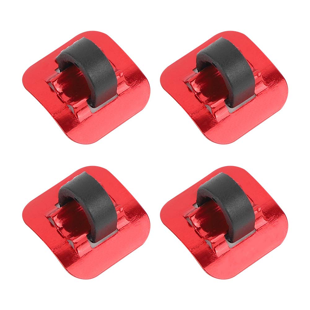 4Pcs Red C Clips for Bike Brake Cables - Hose Clamps & Shifter Adapter