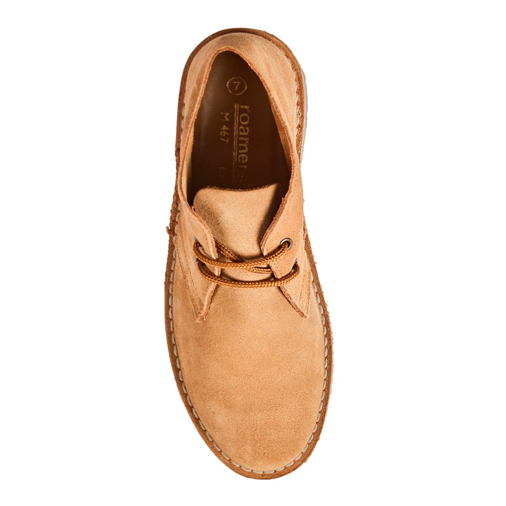 Men's Suede Desert Boots - Sand Brown - Size UK 12 (US 13) - Comfortable Casual Shoes for Outdoor Walking, Travel & Everyday Wear