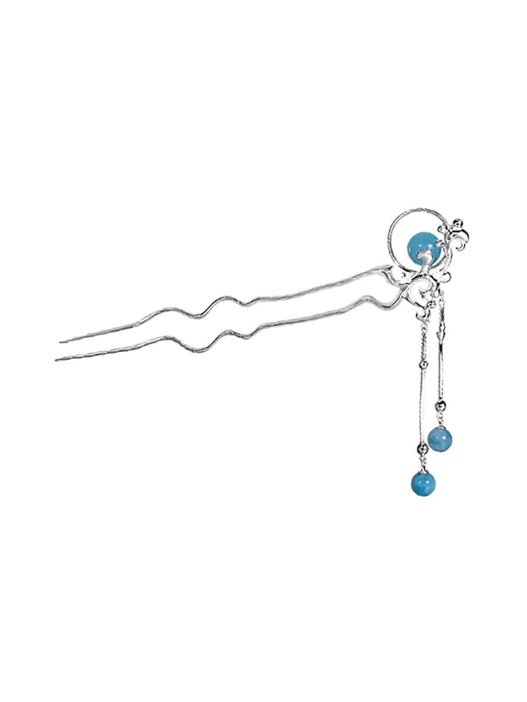 Chinese Classical Hair Stick - 925 Silver Hanfu Hairpin for Women | Traditional Hair Clip Accessories | Perfect for Weddings, Cosplay & Cultural Events