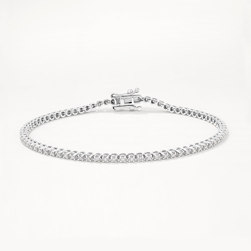 10k White Gold Lab Grown Diamond Tennis Bracelet for Women - Elegant Jewelry Gift for Anniversary, Wedding & Special Occasions