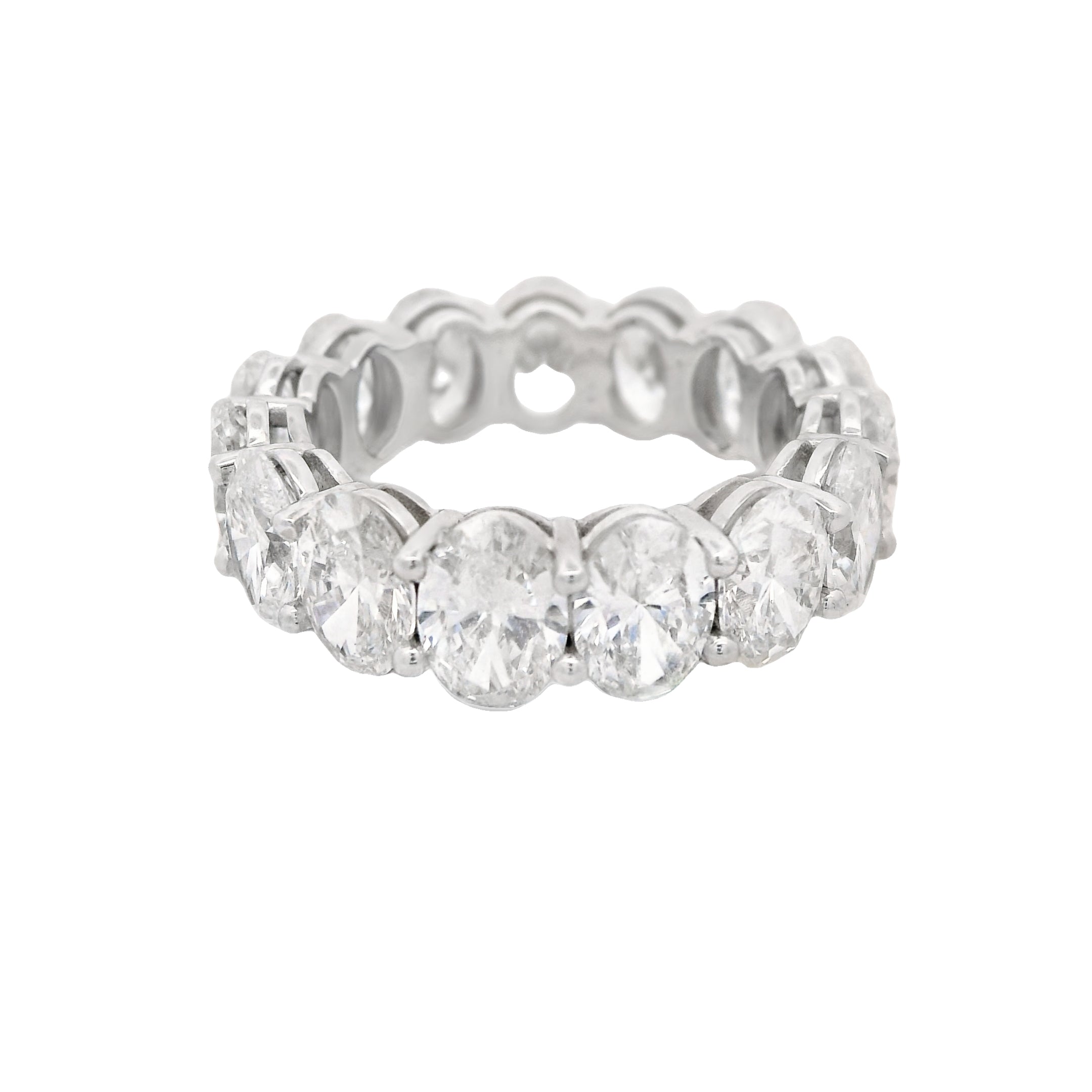14K White Gold Eternity Ring with 7.7 CT VVS Lab-Grown Diamonds | JTJ™ Luxury Wedding Band for Women | Perfect for Engagement, Anniversary & Special Occasion Gifts