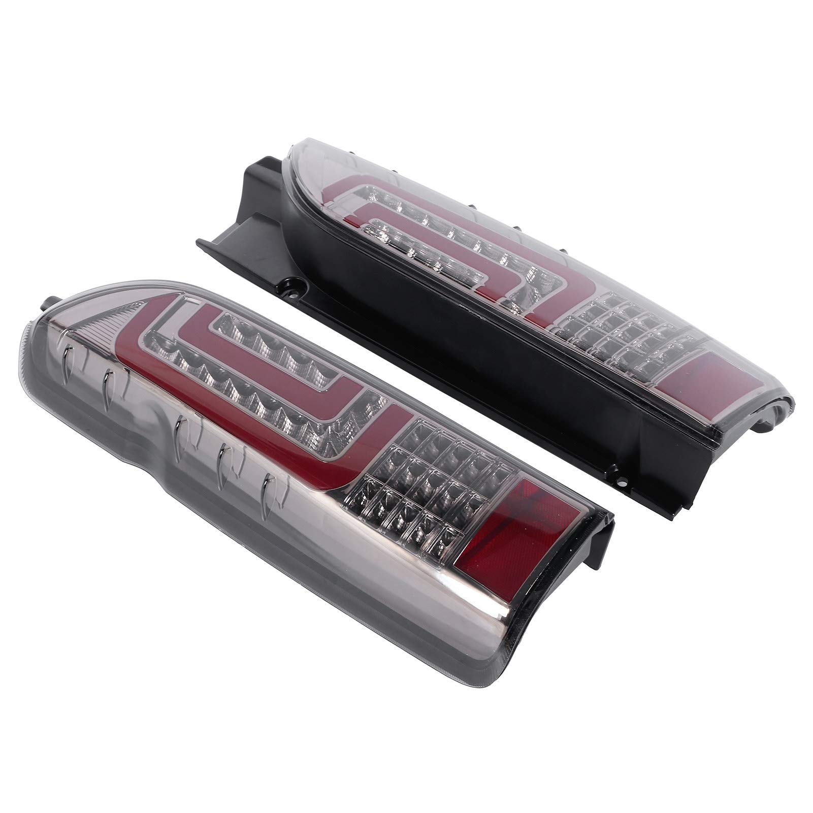 2005-2017 Toyota Hiace Commuter Van LED Tail Light Assembly - Smoked Lens, Brake Light, Reverse Light, Turn Signal - Replacement for Rear Lights (Perfect for Night Driving & Enhanced Safety)