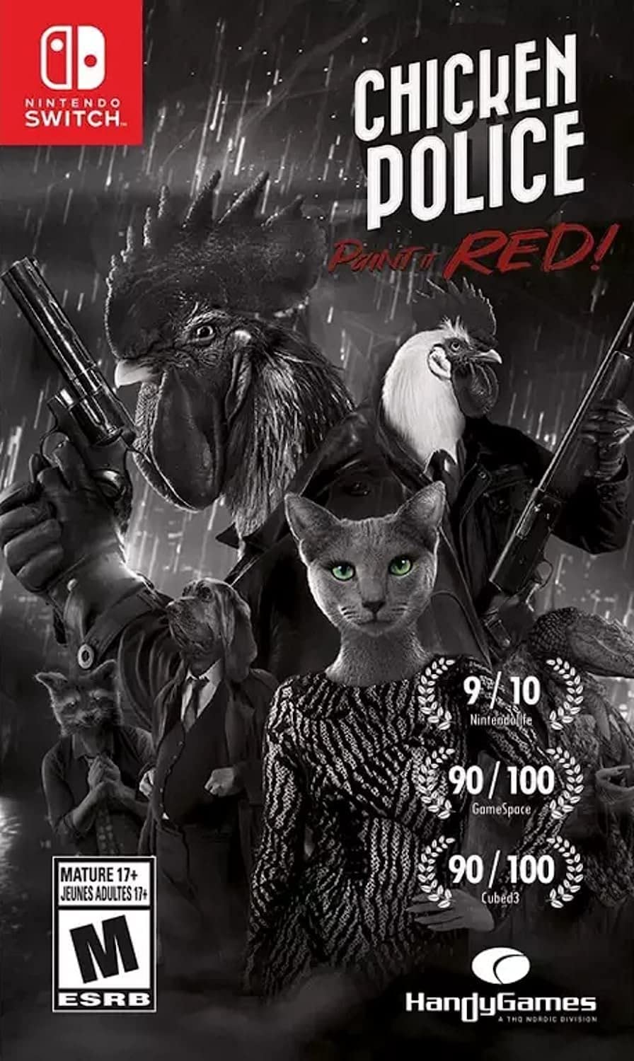 Chicken Police - Paint it RED! Detective Adventure Game for Nintendo Switch - Solve Crime Mysteries in Noir Style